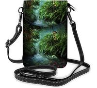 Skull Roses Borsa piccola per cellulare Bloom Flower Horror Bone Borsa a tracolla Rock-N-Roll per portafogli da donna Nero Bianco