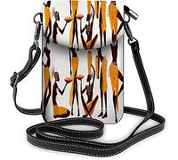 Skull Roses Borsa piccola per cellulare Bloom Flower Horror Bone Borsa a tracolla Rock-N-Roll per portafogli da donna Nero Bianco