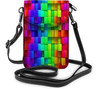 Skull Roses Borsa piccola per cellulare Bloom Flower Horror Bone Borsa a tracolla Rock-N-Roll per portafogli da donna Nero Bianco