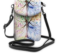 Skull Roses Borsa piccola per cellulare Bloom Flower Horror Bone Borsa a tracolla Rock-N-Roll per portafogli da donna Nero Bianco