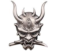 Skull Samurai Sticker in lega di zinco in metallo adatto per lo styling