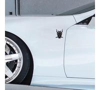 Skull Samurai Sticker in lega di zinco in metallo per lo styling di tuning