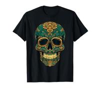 Skull Scheletro Camiseta Messico Teschio di zucchero Maglietta