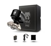 Skull Shaver Pitbull Gold PRO - Rasoio per capelli da uomo, 4 rasoio a umido/asciutto con adattatore USB statunitense e cavo di ricarica, 4D ricaricabile con batteria agli ioni di litio