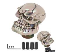 Skull Shifter Pulsante - Maniglia Universale Del Bastone Cambio Velocità Con Adattatore E | Manuale Di Stile Gotico/Pulsante Di Trasmissione Automatica Per Automobili, Camion E SUV | Deco