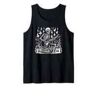 Skull Skeleton Metalhead Suonare Chitarra Musica Rock Metal Canotta