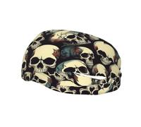 Skull Skeleton Stampa Elastico Sportivo Sweatband Per Uomini Donne Per La Corsa Basket Palestra Più Sweatband