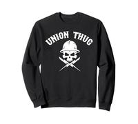 Skull Skilled Labor Day Linemans Electrician PRO Union Thug Felpa