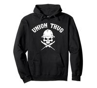 Skull Skilled Labor Day Linemans Electrician PRO Union Thug Felpa con Cappuccio