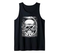 Skull Snorkel Scuba Diving Underwater Ocean Canotta