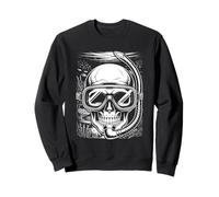 Skull Snorkel Scuba Diving Underwater Ocean Felpa