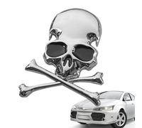 Skull Stickers for Car, 3D Decorative Car Stickers, 2.87x2.4in Gothic Auto Skeleton Decoration, Tail Decor Sedan, SUV, Truck, Unique Automotive Styling Accessories