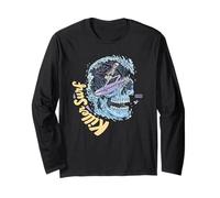 Skull Surf Killer Surf Skeleton Surfing Maglia a Manica