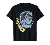 Skull Surf Killer Surf Skeleton Surfing Maglietta