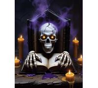 Skull-Themed Halloween Notebook - Spooky Notes & School Journal: For homework, notes, and light spooky stories - Charming autumn-themed design
