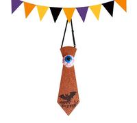 Skull Tie With Light-Up Eyes, LED Halloween Bow Tie For Men And Youth, Non-Woven Bat Pattern Collar Accessory For Cosplay, Stage, Party, Or Spooky Costume Look, 25x18x0.5cm