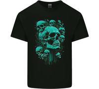 Skull Time Gothic Heavy Metal Rock Music Biker T-Shirt Per Bambini
