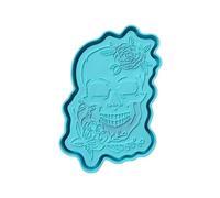 Skull Tray Epoxy Resin Mold Serving Plate Board Coaster Casting Silicone Mould DIY Crafts Jewelry Home Decorations Tool