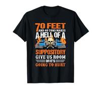 Skull Trucker 70 Feet And 40 Tons Makes A Hell Truck Driver Maglietta