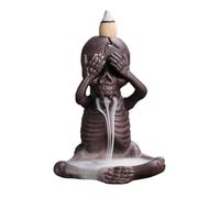 Skull Waterfall Incense Burner - Viola Clay Backflow Design | Creates Flowing Smõke Waterfall Effect | For Home Office Yoga Decor American Skull Ghost Ornament Exquisite Classic Art Incense Holder Un