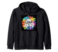Skull with gigli per goti ed emos Felpa con Cappuccio