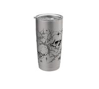 Skull Y2K Grunge Goth Alt Sigilism Vintage Graphic Bicchiere termico in acciaio inox doppia parete