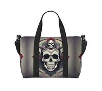 Skull Yoga Borsa da Viaggio Crociata a Mano Borsa a Tracolla Borsa Sportiva e Fitness Borsa da Notte Weekend, Nero, Taglia Unica, Nero, Taglia Unica, Taglia Unica, Taglia Unica, Taglia Unica, Taglia
