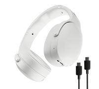 Skullcandy Crusher Evo Wireless Bluetooth Headphones with Multi-Sensory Bass and Charging Cable, Noise Isolating Over-Ear Fit, Up to 40 Hours Battery, Microphone for iPhone Android - Bone