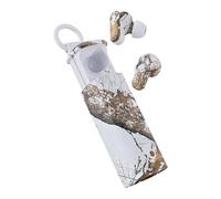 Skullcandy Dime Evo Wireless Earbuds, Bluetooth Headphones, Noise Isolating Fit, Up to 36 Hours Battery, Microphone for iPhone Android, Easy Carry with Clip-Anywhere Case - Realtree Edge Colors White
