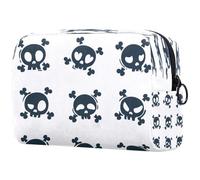 Skulls Collection, trousse da donna, per articoli da toeletta da viaggio, grande, pratica borsa organizer con cerniera, Multi, 18.5x7.5x13cm/7.3x3x5.1in, Beauty case