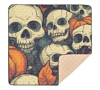Skulls Horror Halloween morbido imbottito tappetino da gioco per bambini per pavimento resistente all'acqua attività palestra tappetino per bambini neonati, 127 x 127 cm