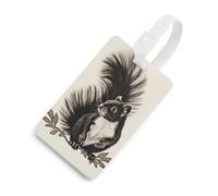 Skunk - Etichette per bagagli per valigie con scudo per la privacy, da viaggio, con nome, per uomini e donne, zaino, stile bianco, taglia unica, etichetta per bagagli