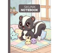 Skunk Notebook: Pastel, Cozy, and Wide-Ruled Journal - 110 Pages for School, Writing, Notes - Perfect Gift for Kids, Students and Skunks Lovers