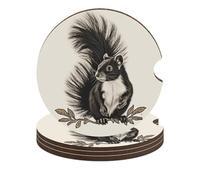 Skunk - Set di 4 sottobicchieri universali antiscivolo per auto, 6,6 cm, accessori per interni dell'auto, unisex
