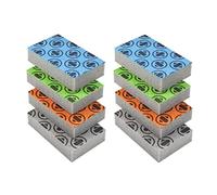 SKURA STYLE S Set di spugne, moderne, inodori, con spugnetta abrasiva per piatti e altro, 8 spugne arancioni, blu, verdi, grigie