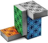 SKURA STYLE S Set di spugne: moderne spugne per la pulizia inodore con spugnetta non abrasiva per stoviglie e altro Arancio, blu, verde, grigio 4 spugne