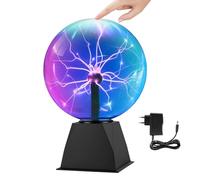 SKUTZTEK Sfera al Plasma da 8 Pollici, Lampada al Plasma con Sensore Tattile e Sonoro per Feste, Decorazioni Camera e Apprendimento Bambini - Regalo Natalizio Ideale