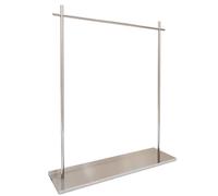 SKVLF Appendiabiti in Acciaio Inox Color Argento con Asta Superiore E Ripiani Porta Abiti Resistente per Appendere Gli Abiti Organizzatore di Vestiti Portatile per Camera da Letto(Size:120X40X150CM)