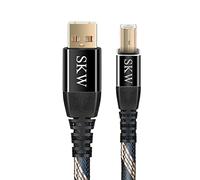 SKW Audiophiles Cavo Stampante USB 2.0, Rame ad alta purezza Cavo USB Tipo A Maschio a Tipo B Maschio - Cavetto Placcato Oro Compatibile per laptop, disco rigido, decoder, amplificatore - 1M