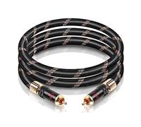 SKW Cavo coassiale digitale RCA, cavo per subwoofer S/PDIF RCA con design autobloccante, per suono surround stereo 5.1, amplificatore, sistema stereo, sistema Hi-Fi, OD: 8 mm - 1m