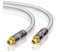 SKW Cavo Ottico Audio Digitale Toslink, Cavo Optical Toslink Platinum Fibra Maschio Maschio Cavi 24K(S/PDIF) (3m, grigio)
