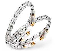 SKW Flagship serie Cavo audio RCA, rame ad alta purezza con placcatura d'argento da 2RCA a 2RCA con diametro esterno di 10 mm Cavo RCA compatibile per CD, amplificatore, decoder - 1M