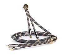 SKW Upgrad Audiophiles Cavo rca Stereo 2RCA Maschio a 2RCA Maschio Adattatore convertitore di sistema HiFi con diametro 12,8 mm-1,5M