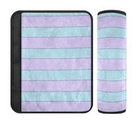 Sky Blue Purple Stripes 2 pz cintura di sicurezza copertura pad Più Comfort di guida per la maggior parte delle auto funda para cinturón de carro
