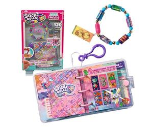 Sky Castle - Sticki Rolls Book Pack, Braccialetti con adesivi, Rotoli adesivi a tema Kawaii, 50 adesivi per braccialetto, 2 rotoli intercambiabili extra, include un taccuino, famoso (TCR02000)
