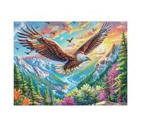 Sky Flying Eagle Puzzle 500 Pezzi Per Ferragosto Cartone Riciclato Per Famiglie Fantasy Pet Accompany Per Vacanze Estive Attività Di Gruppo Con Poster Incluso Migliore Vendita 500 PCS