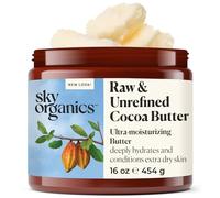 Sky Organics Cocoa Butter for Body, 100% Raw and Unrefined to Heal, Soften & Even Tone, 16 Oz.