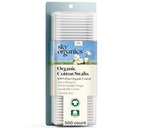 Sky Organics Organic Cotton Swabs for Sensitive Skin, 100% Pure GOTS Certified Organic for Beauty & Personal Care, 500 ct.
