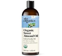 Sky Organics Organic Sweet Almond Oil for Body 100% Pure & Cold-Pressed USDA Certified Organic to Moisturize, Soften & Nourish, 16 fl. Oz