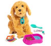 Sky Rocket My Fuzzy Friend Moji Interactive Labradoodle - Peluche interattivo per cani per ragazzi e ragazze, adorabile e realistico animale domestico